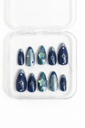 Midnight shimmer press on nails