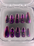 Shooting Star Cat eye press on nails